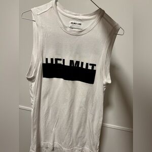 Helmut Lang Ivory Crew Neck Tee